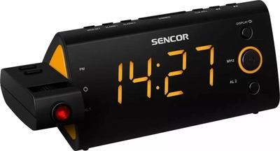 Настільний годинник-будильник Sencor SRC 330OR