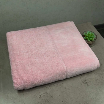 Большое банное полотенце махровое GM Textile 100x150 см Премиум качества Milado 550 г/м2 (Розовый)