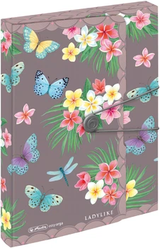 Папка-бокс на гумці Herlitz Ladylike А4 4 см Butterfly (50044092)