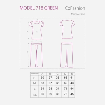 Piżama (koszulka + spodenki) CoFashion 718 S Green (5902431642901)