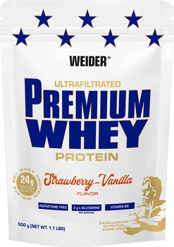 Преміум протеїн сироватковий Weider 500 г Полуниця-Ваніль (4044782300558)