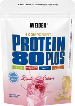 Протеїн Weider 80 Plus 500 г Малина-Крем (4044782300756)
