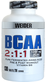 Амінокислоти Weider BCAA 2:1:1 + B6 130 т (8414192307359)
