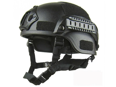 Спортивний захисний шолом Fast для страйкболу та тренувань у стилі SWAT Чорний (1011-336-00)