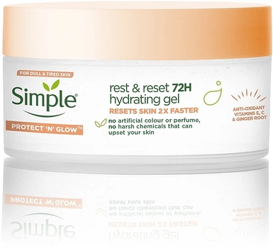 Зволожувальний гель «72 години. Відпочинок і перезавантаження» - Simple Protect n Glow Hydrating Gel 50ml (1141651-131605)