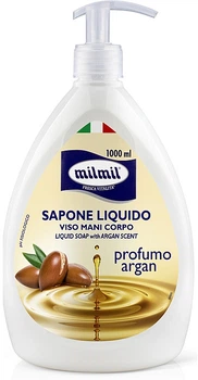 Жидкое мыло "Антибактериальное, аргана", с дозатором - Mil Mil 1000ml (1076495-138930)
