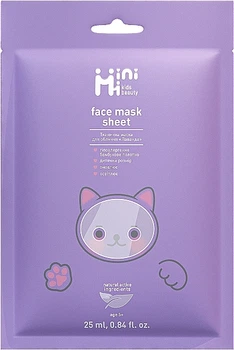 Тканинна маска для обличчя "Лаванда" - MiniMi Sheet Face Mask 25ml (1176127-118525)