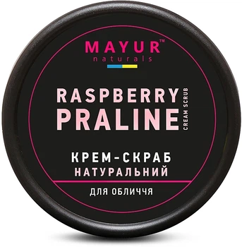 Натуральный крем-скраб для лица "Малиновое пралине" - Mayur Raspberry Praline Cream Scrub 50ml (1187830-133629)
