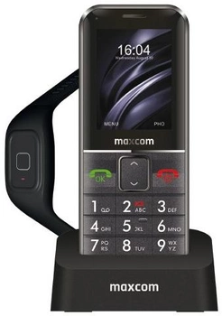 Мобільний телефон Maxcom MM 735BB Comfort + браслет SOS Black (MAXCOMMM735BB)