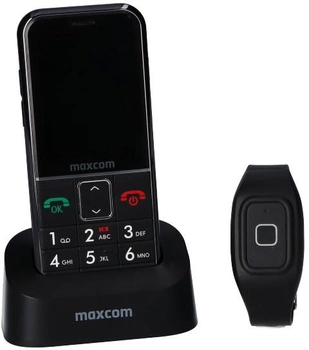 Telefon komórkowy Maxcom MM 735BB Comfort + opaska SOS Czarny (MAXCOMMM735BB)