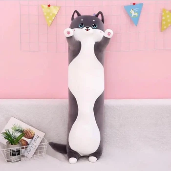 Мягкая игрушка обнимашка Кот батон 110 см My Kigu Серый (9009)