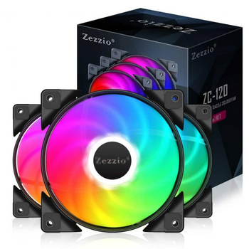 Вентилятор Zezzio ZC-120 SRGB 3 in 1 Kit (ZC-120 Colorful 3in1)