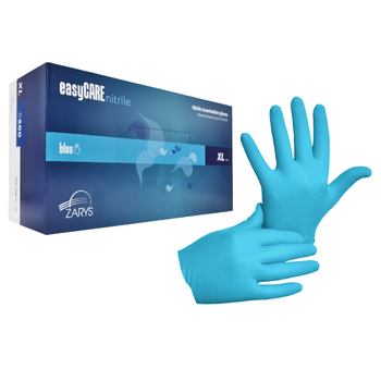 Нітрилові рукавички EasyCare NITRILE BLUE 200 шт/уп M