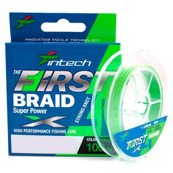 Шнур плетений Intech First Braid X4 Green 100m (1.5 (24lb/10.0kg)),FS0649452