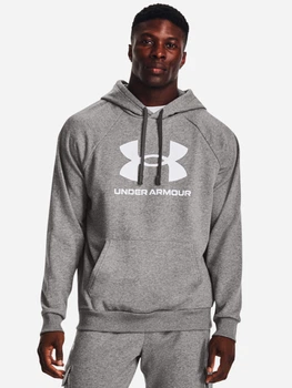 Худі утеплене чоловіче Under Armour Rival Fleece Logo Hd 1379758-025 M Сіре (196884794774)