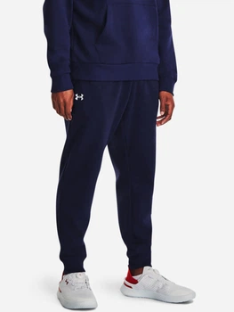 Спортивні штани утеплені чоловічі Under Armour Ua Rival Fleece Joggers 1379774-410 2XL Сині (196884201456)