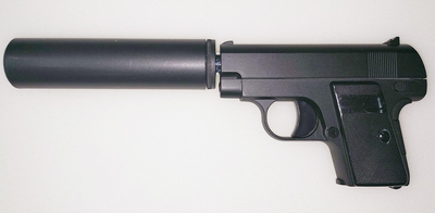 Страйкбольний пістолет Galaxy G9A (Browning mini) із глушником