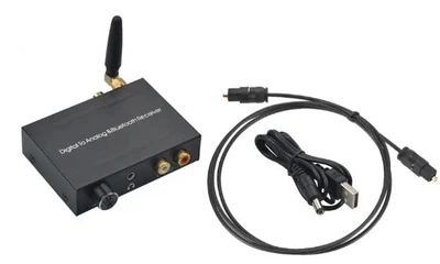 Конвертер декодер звука с цифрового оптического SPDIF Bluetooth блютуз с антенной в RCA 2.0 стерео (804892827) Черный