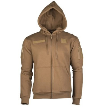 Реглан с капюшоном на молнии Mil-Tec Tactical hoodie Койот 11472019-3ХL