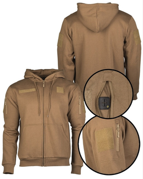 Реглан з капюшоном на блискавці Mil-Tec Tactical hoodie Койот 11472019-L