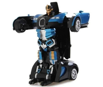 Машинка трансформер радиоуправляемая Robot Car Bugatti Синий (937RCBRDMSHNKC4) TIN66