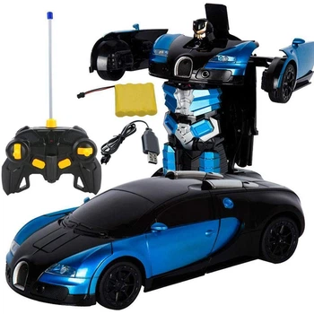 Машинка трансформер Синий Robot Car Bugatti радиоуправляемая (937RCBRDMSHNKC4) CLS55