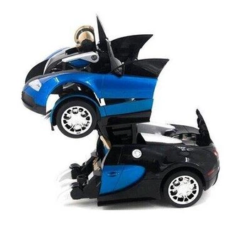 Машинка трансформер радиоуправляемая Bugatti Robot Car Синий 4994BGTT-A (4994BGTT-A) TIN66