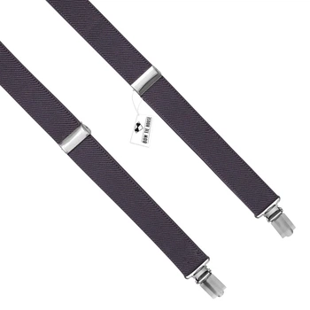 Подтяжки Bow Tie House темно-серые Grey Fog 2,5 см 10204