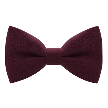 Метелик Bow Tie House маленький бордовий лляний 10248S