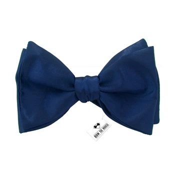 Галстук-бабочка Bow Tie House атласная самовяз темно-синего цвета 09629