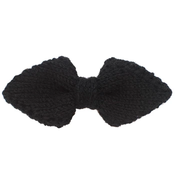 Метелик Bow Tie House в'язаний спицями чорний - ручна робота - кутом 08561