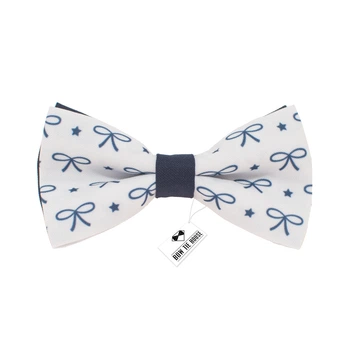 Бабочка Bow Tie House темно-синяя с женскими бантиками 08581