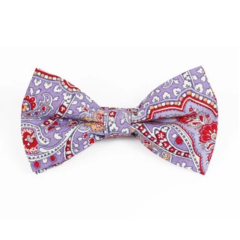 Бабочка Bow Tie House сиреневая с узором в турецкие огурцы 10156