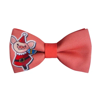 Бабочка Bow Tie House красная с китайской свинкой 2019 - новогодняя 10135