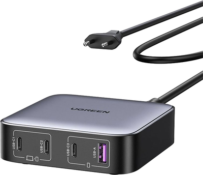 Зарядний пристрій Ugreen CD328 Nexode Series 3 х USB-C + USB-A 100 Вт GaN Чорний (90928)