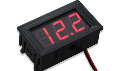 Вольтметр цифровой 2,5-30V 0.36 встраиваемый (два провода) КРАСНЫЙ