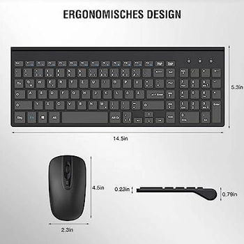 Беспроводная комбинированная клавиатура + мышь Cimetech KF10 + TM002 (португальская раскладка)