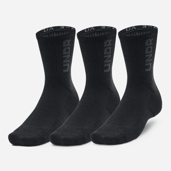 Набор мужских носков высоких Under Armour UA 3-Maker 3pk Mid-Crew 1373084-001 L 3 пары Черный (195253611452)