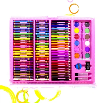 Набір для малювання Lesko Super Mega Art Set 228 предметів рожевий (IS33)