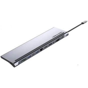Док-станція Vention THSHC USB3.1 Type-C - DP/HDMI/VGA/USB-C/USB3.0x3/RJ45 PD 100W 12in1