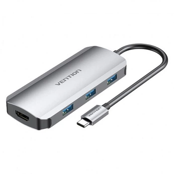 Док-станція Vention TODHB USB3.1 Type-C-HDMI/USB 3.0x3/PD 100W Hub 5-in-1