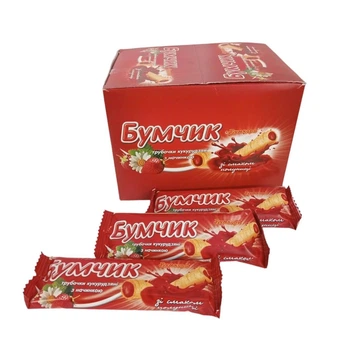 Палочки кукурузные с начинкой Бумчик Клубника 24 шт 20 г