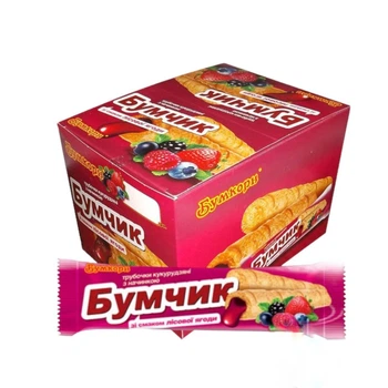 Палочки кукурузные с начинкой Бумчик Лесные ягоды 24 шт 20 г
