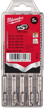 Набор буров Milwaukee SDS-PLUS M2 5 шт (4932352338_)