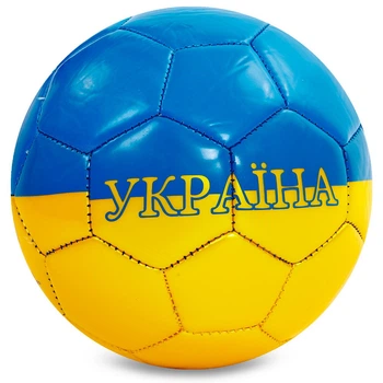 Мяч футбольный сувенирный № 2 Ukraine Украина Zelart 4099-U6 Blue-Yellow