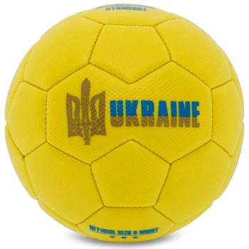 Мяч футбольный сувенирный № 2 Ukraine Украина International Standart Zelart 9309 Yellow-Blue
