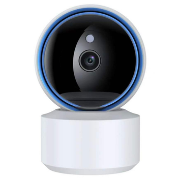 Высококачественная поворотная HD 1920x1080 видеоняня / радионяня Wi-Fi IP-камера с двухсторонней связью датчиком движенияи и ночным видением Yikoo YF5 white