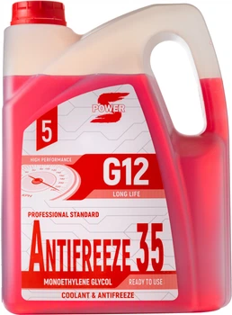 Антифриз S-POWER 35 G12 RED, 5кг (охлаждающая жидкость)