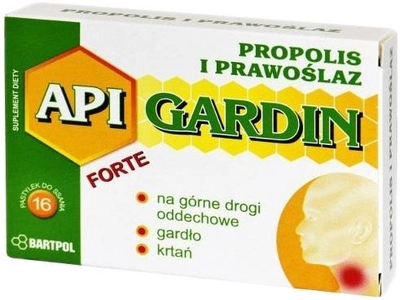 Suplement diety Bartpol Api Gardin Propolis Prawoślaz 16 tabletek (5907799203160)