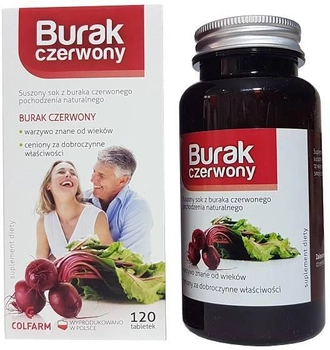 Suplement diety Colfarm Burak Czerwony 120 tabletek niedokrwistość (5901130353538)